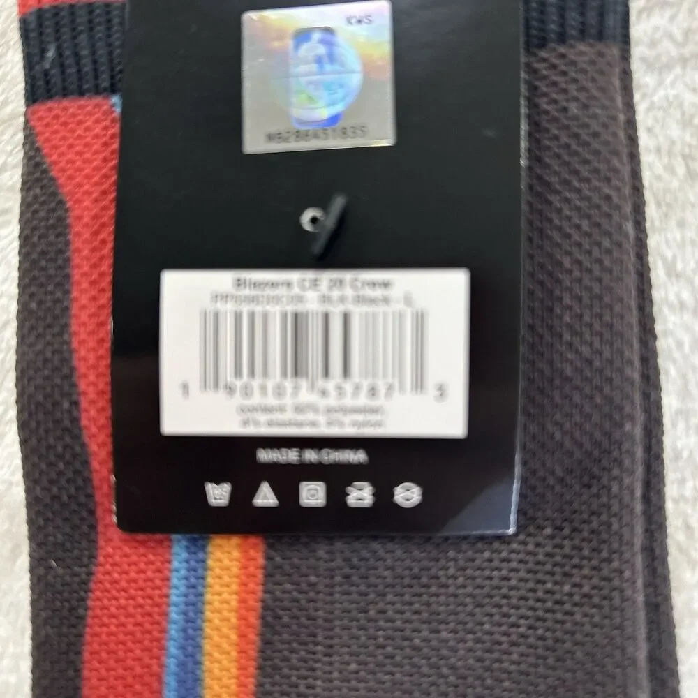 Portland Trailblazers NBA Mens Large Socks Fits 6-12 PKWY City Edition Crew Fox
